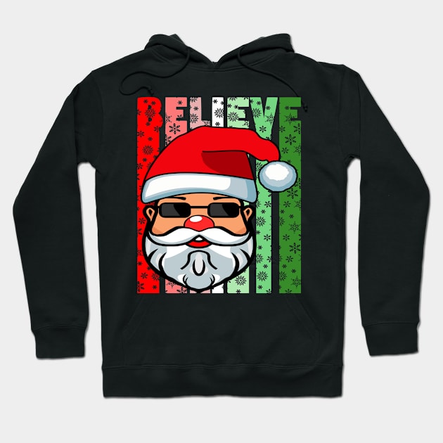 Xmas Santa Claus Cartoon Family Christmas Hoodie by JaussZ